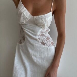 Sabo Skirt Ivory Lace Mini Dress